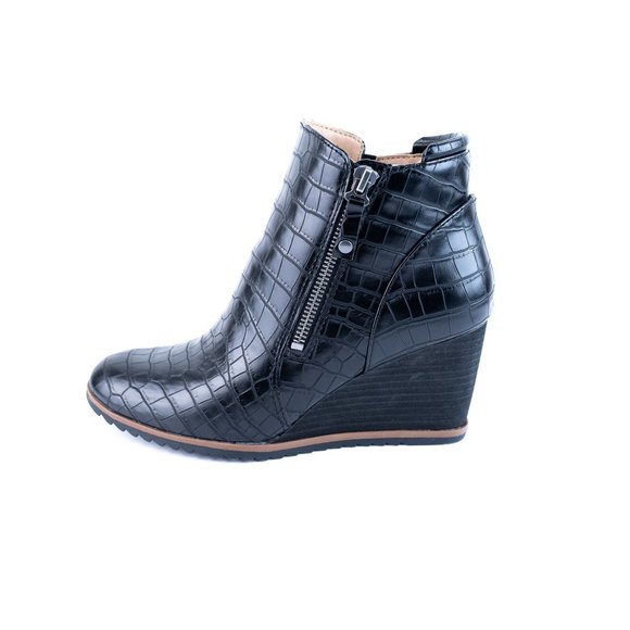 Wedge Bootie Haley Croc Embossed SOUL Naturalizer - Picture 1 of 9